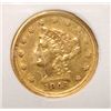 Image 2 : 1845-D $2.50 LIBERTY GOLD, XF/AU Rare Date- small nick