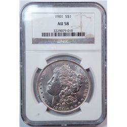 1901  Morgan $   NGC58  60 GS bid = $2000