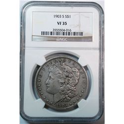 1903S  Morgan $   NGC35    XF GS bid = $310