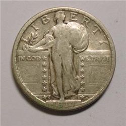 1917D T2 Standing Liberty quarter F