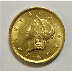 1852 $1 T1 Gold  AU/BU