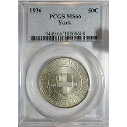1936 York half $  PCGS66