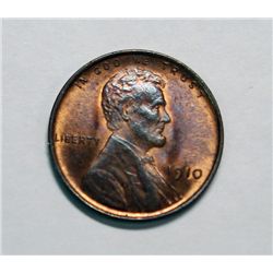 1910 Lincoln penny  MS65R/B
