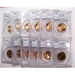 12  PCGS slabbed 2000P SAC $  11 MS67  and 1  68