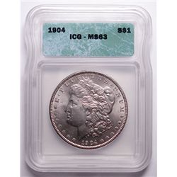 1904 MORGAN DOLLAR ICG MS 63