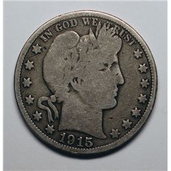 1915  Barber half $ VG
