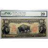 Image 1 : 1901 $10 US note  RED SEAL BISON