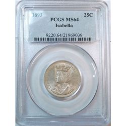 1893 Isabella quarter  PCGS64
