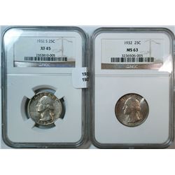 1932S quarter  NGC45