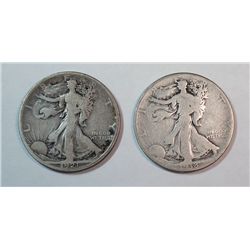 1921S and 1938D Walker half $  VG