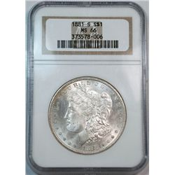 1881S  Morgan $  NGC66