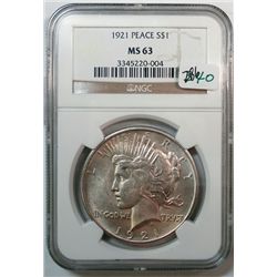 1921 Peace $  NGC63