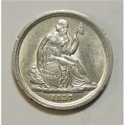 1837 Small date Seated dime  AU58  RARE-RARE