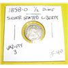 Image 1 : 1858-O SILVER Half Dime Seated Liberty Varitey 3 *RARE EXTRA FINE GRADE*!!!