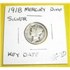 Image 1 : 1918 Mercury Silver Dime *RARE KEY DATE VERY FINE-20 GRADE*!!