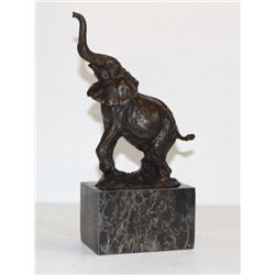 Magnificent Elephant Bronze Sculpture After Milo