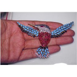 bianco Designer 18K Gold Diamond and Multi Gem Humming