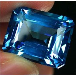 Beautifully cut 36.47 ct. Natural Emerald Cut Swiss Blu