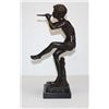 Image 4 : Graceful Pan Flute Player Bronze Sculpture After A. J