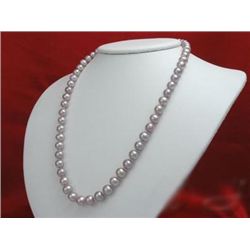 Ravishing Lavender 6mm AAA Cultured Pearl Necklace 14K