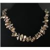 Image 1 : ELEGANT PEACOCK BLACK PETAL BAROQUE PEARL NECKLACE MWF1