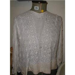 A c1920's Irish lace blouse - mannequin no...