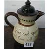 A Torquay Pottery "Bude" covered milk jug ...