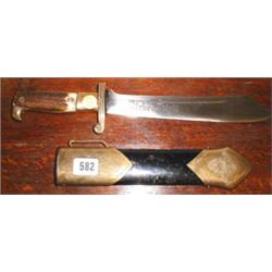 A c1930's RAD German fighting knife with s...