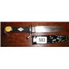 A c1930's Bravarian hunting knife with bon...