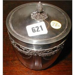 A c1900 silver lidded biscuit barrel with ...