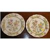 Image 1 : Two Royal Doulton plates with enamelled fl...