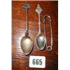 Image 1 : Two silver spoons together with a hallmark...