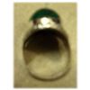 Image 2 : Silver Ring with Emerald Oval Gemstone