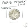 Image 1 : 1918-S Mercury Silver Dime *RARE VERY FINE GRADE*!!