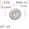 Image 1 : 1938 Mercury Silver Dime *EXTRA FINE-45 GRADE*!!
