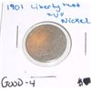 Image 1 : 1901 Liberty Head "V" Nickel *GOOD-4 CONDITION*!!