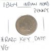Image 1 : 1864 Indian Head Penny *RARE KEY DATE VERY GOOD GRADE*!!!
