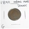 Image 1 : 1892 Indian Head Penny *GOOD GRADE*!!!