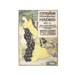 EXPOSITION INTERNATIONALE DE MADRID. GASSET, E. 1893. 146x107cm. (57,5x42,2in.). Litografía. A-. Ent