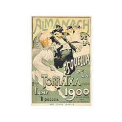 ALMANACH DE LA ESQUELLA DE LA TORRATXA PER A L´ANY 1900. JUNYENT. 1900. 81x60 cm. (32x23,7 in.). Lit