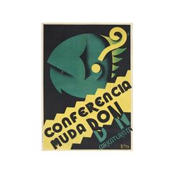 CONFERENCIA MUDA BON CARICATURISTA. BON. 1930 CA. 87x 61,5 cm. (34,25x24,25 in). Litografía. A -. En