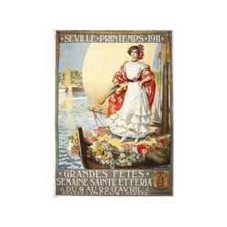 SEVILLE. PRINTEMPS 1911. GRANDES FETES. SEMAINE SAINTE ET FERIA. PINO Y SARDA, M. 1911. 160x118cm. (