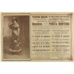 LOTE DE 14 CARTELES DE TEATRO Y OTROS ESPECTACULOS. 1900-1910. Varios tamaños.