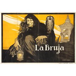 LA BRUJA. DUBON-GUASP. 1930 CA. 77x110 cm. (30,5x43,2in.). Litografía. B + . Valencia: Lit. Ortega.