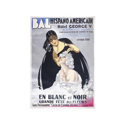BAL HISPANO AMERICAIN EN BLANC ET NOIR. VILA. (1930 CA.). 155x114cm. (61x45in.). Litografía. A-. Ent