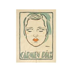 CARMEN DIAZ. BARRADAS. 1930 CA. 110x78 cm. (43,2x30,8 in.). Litografía. B -. ESPECTACULOS.