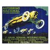 Image 1 : AUTODROMO NACIONAL SITGES-BARCELONA. 1ª GRAN SEMANA INTERNACIONAL. SAGRELLES. 1923. 54x67 cm.(25,2x2