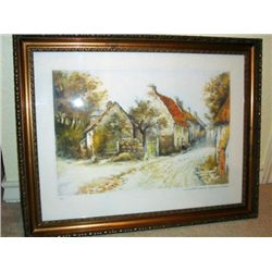 Lithograph by French artist Simone Haumont