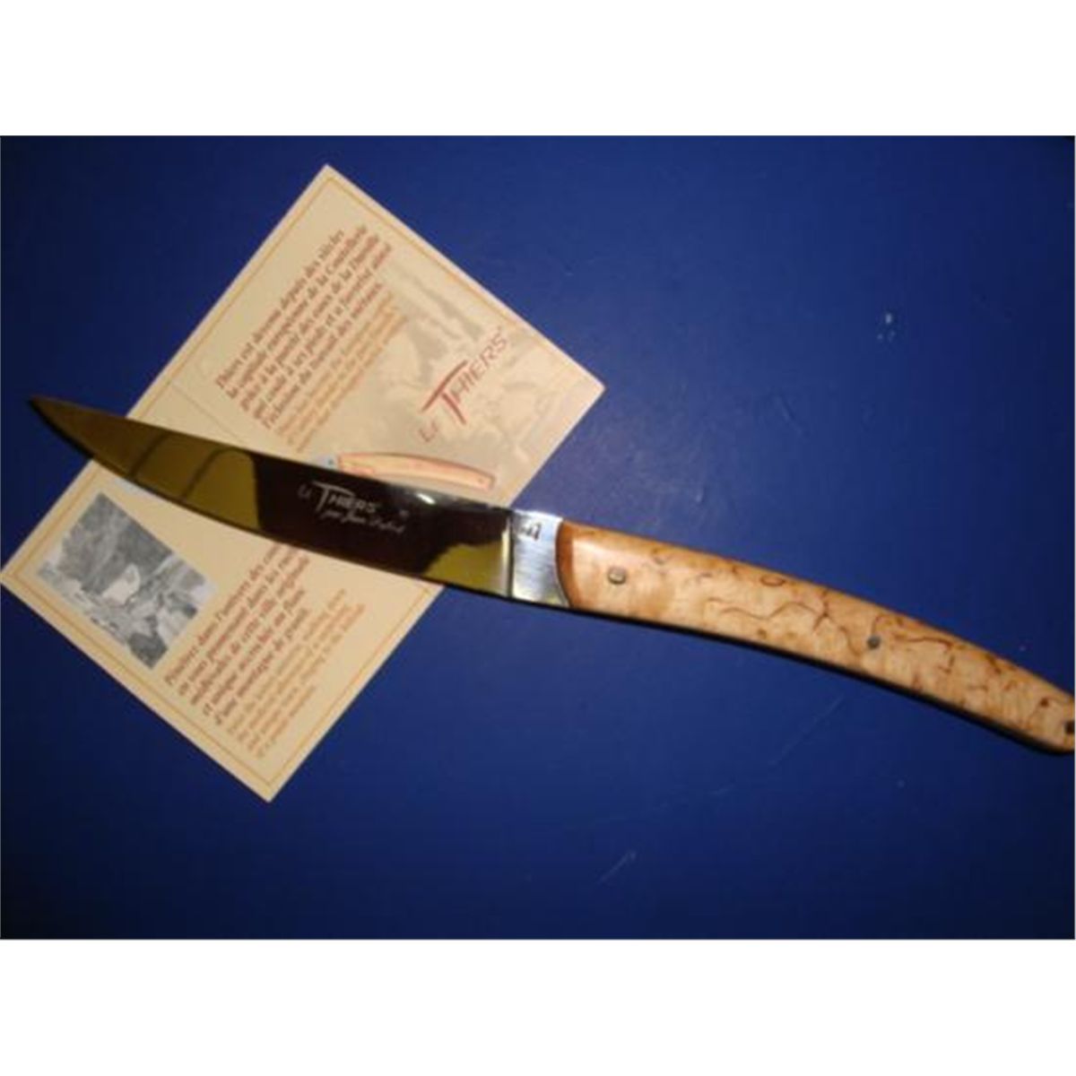 Set 6 French Le Thiers steak knives olivewood by Dubost