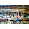 Image 1 : Embarcadero 1 Atardecer 24x36 Oil By Saco